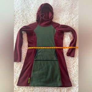 Melanzana Hoodie Dress in Port and Thyme